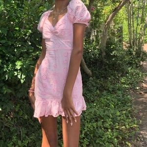 Hello Molly Pink Ruffle Dress, Size XS, US Size 2